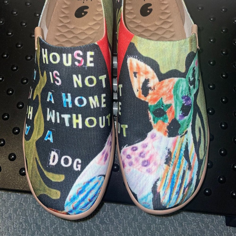 100% to CHARITY UIN Toledo slip-on flats rubber sole Women's 10 dog chihuahua